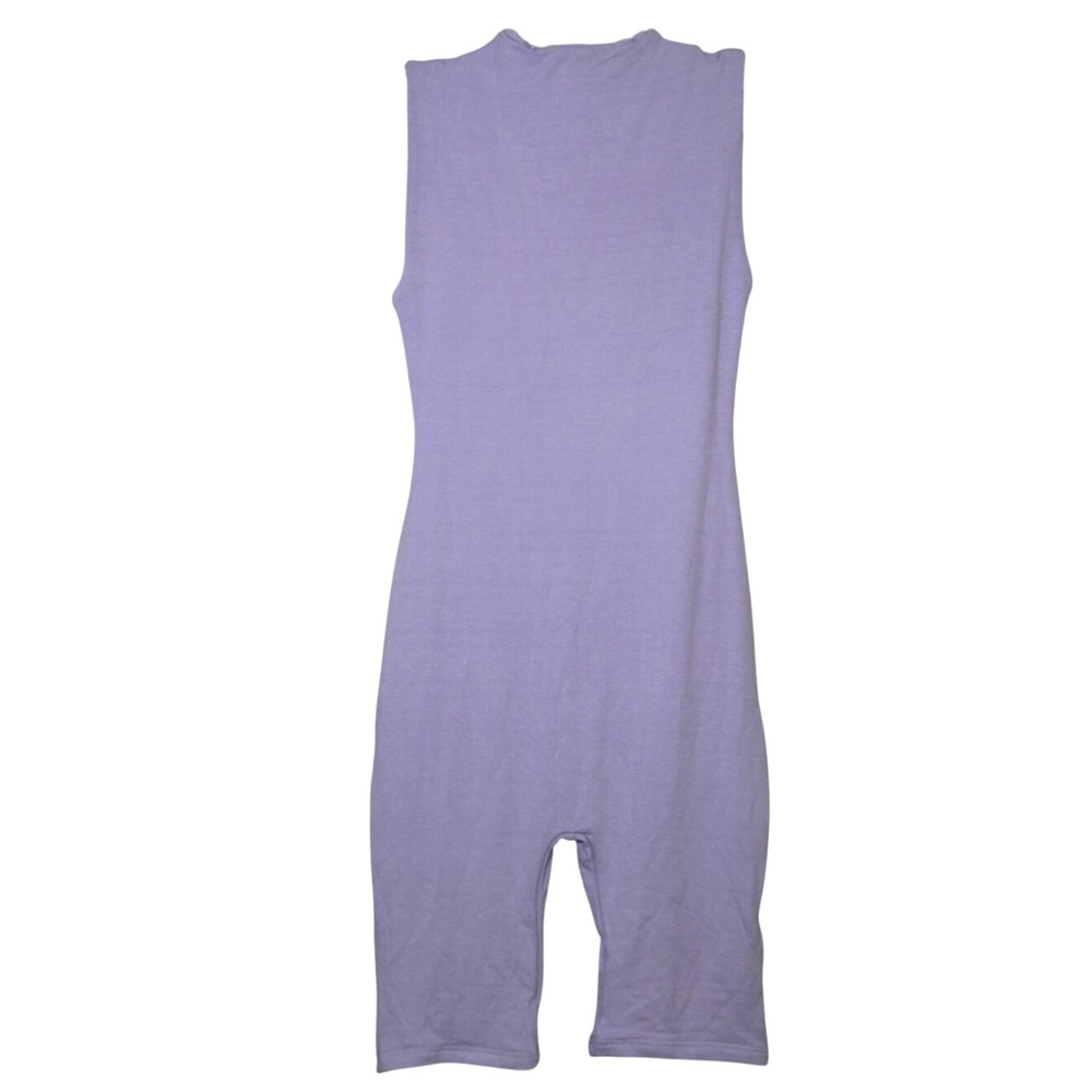 NWT Naked Wardrobe Baby Mama Lavender Mock Neck Sleeveless Romper Size S lounge